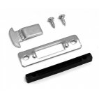 Closing kit with keeper and hook in stainless steel for sliding handle